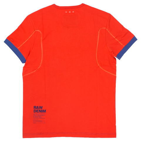 G-STAR T SHIRT STYLE:AIDEN V T S/S SCARLET COMPACT JERSEY