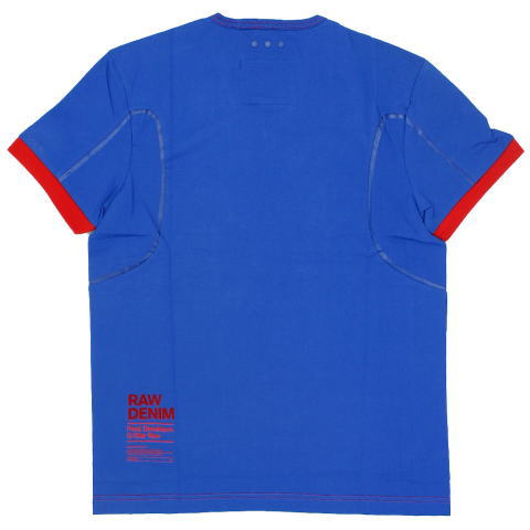 G-STAR T SHIRT STYLE:AIDEN V T S/S NASSAU BLUE COMPACT JERSEY