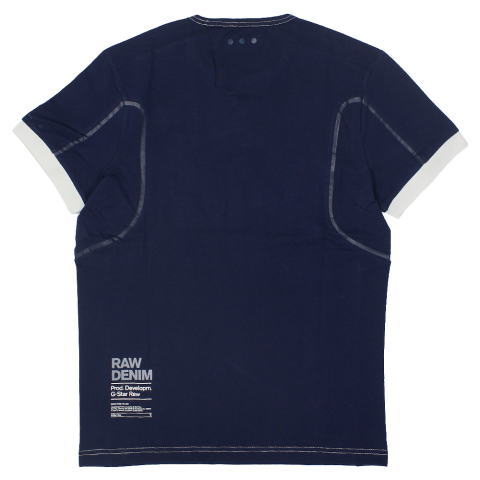 G-STAR T SHIRT STYLE:AIDEN R T S/S POLICE BLUE COMPACT JERSEY