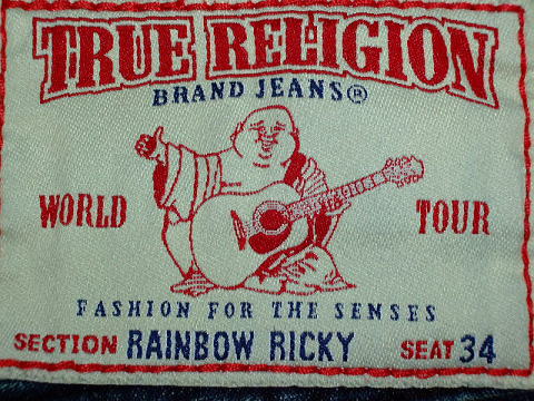 TRUE RELIGION RICKY RAINBOW BIG T STYLE 24859BLKE COLOR 7P JACKSON HOLE