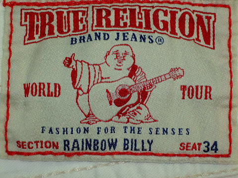 TRUE RELIGION RAINBOW BILLY BIG T STLE 24858SM COLOR 08 BLEACHD
