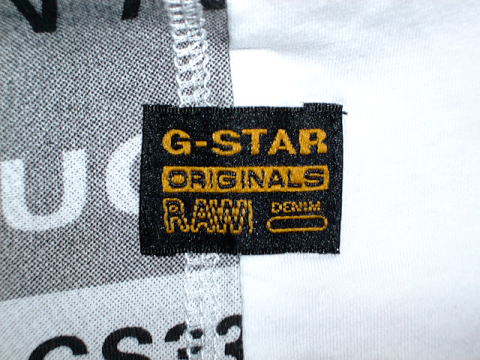 G-STAR T SHIRT STYLE:US R T S/S WHITE COMPACT JERSEY