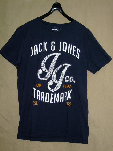 Jack and Jones Men's Traffic Short Sleeve T-Shirt, Blue (Navy BlazerInac Gold White), Medium