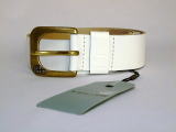 G-STAR@xg@G-STAR BELT STYLE:ZED BELT ART:89504.2638.110 COLOR:WHITE SIZE:85,95 FABRIC:NEVADA LEATHER 100%LEATHER MADE IN MOROCCO