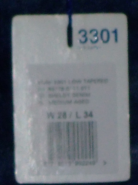 G-STAR RAW 3301 LOW TAPERED SHELDY DENIM MEDIUM AGED W28~L34