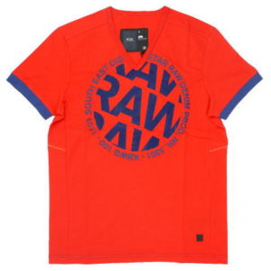 G-STAR STYLE:AIDEN V T S/S SCARLET COMPACT JERSEY