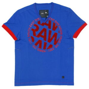 G-STAR STYLE:AIDEN V T S/S NASSAU BLUE COMPACT JERSEY