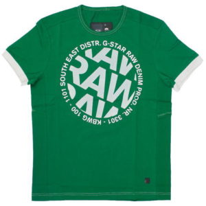 G-STAR STYLE:AIDEN R T S/S GREEN PEPPER COMPACT JERSEY